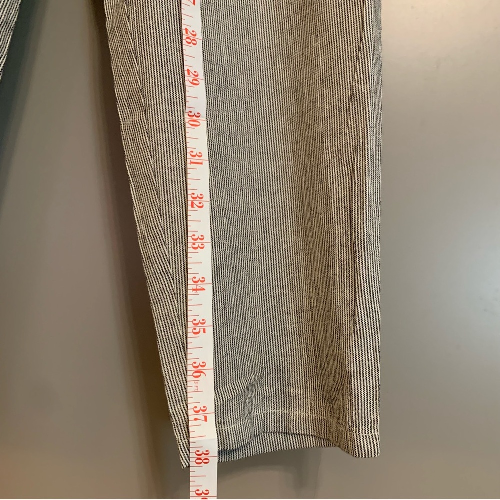 Eileen Fisher Organic Cotton Linen Striped Open Front Blazer and Pant Set Size M - Picture 4 of 9